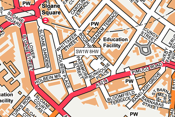 SW1W 8HW map - OS OpenMap – Local (Ordnance Survey)