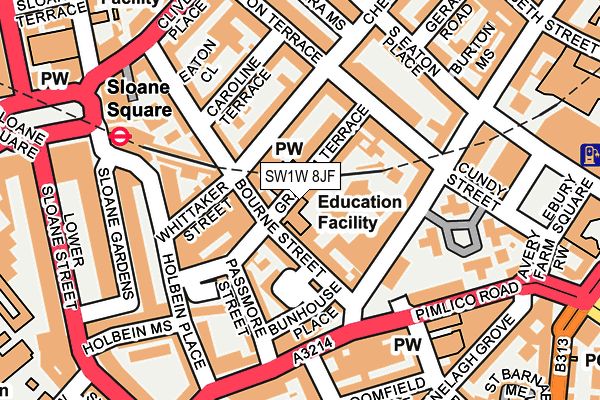 SW1W 8JF map - OS OpenMap – Local (Ordnance Survey)