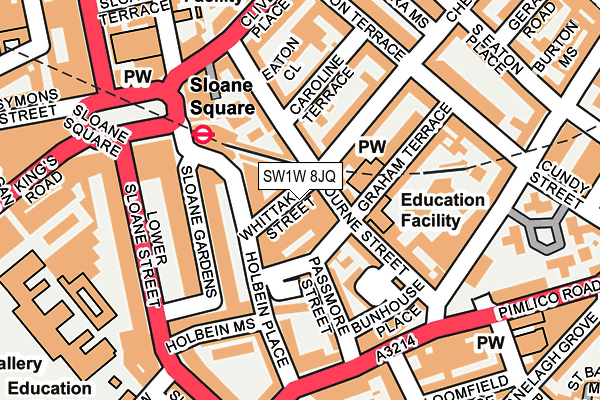 SW1W 8JQ map - OS OpenMap – Local (Ordnance Survey)