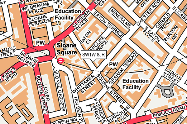 SW1W 8JR map - OS OpenMap – Local (Ordnance Survey)