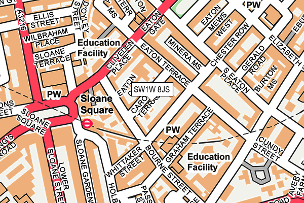 SW1W 8JS map - OS OpenMap – Local (Ordnance Survey)