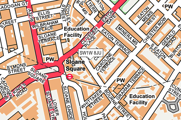 SW1W 8JU map - OS OpenMap – Local (Ordnance Survey)