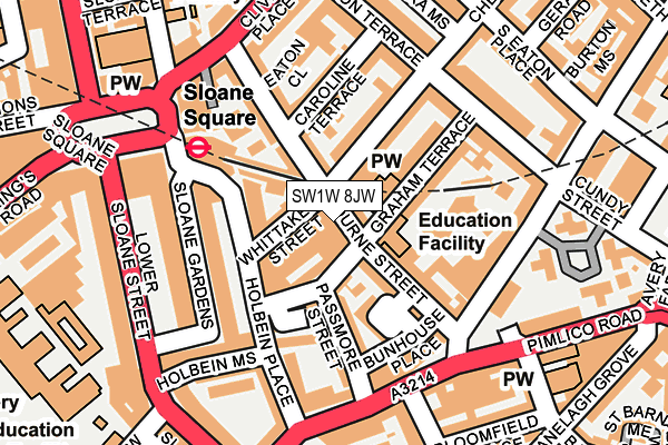 SW1W 8JW map - OS OpenMap – Local (Ordnance Survey)
