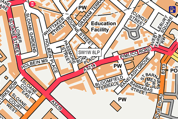 SW1W 8LP map - OS OpenMap – Local (Ordnance Survey)
