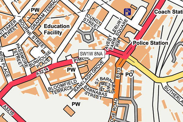 SW1W 8NA map - OS OpenMap – Local (Ordnance Survey)