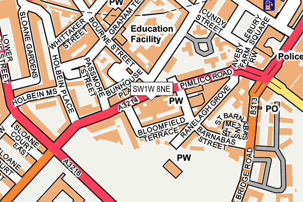 SW1W 8NE map - OS OpenMap – Local (Ordnance Survey)