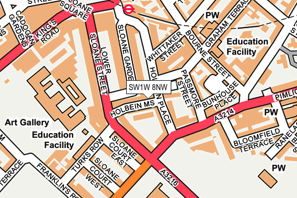 SW1W 8NW map - OS OpenMap – Local (Ordnance Survey)