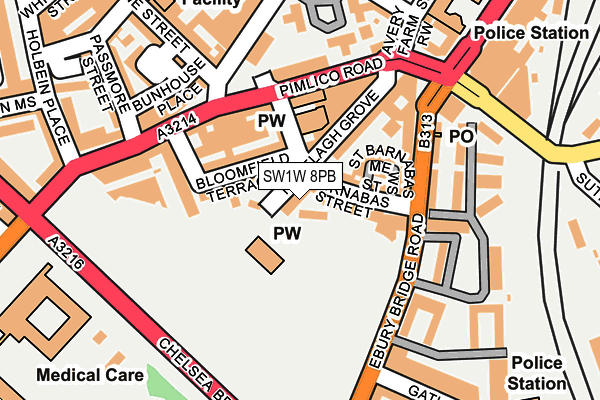 SW1W 8PB map - OS OpenMap – Local (Ordnance Survey)