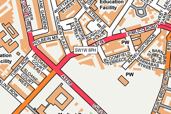 SW1W 8PH map - OS OpenMap – Local (Ordnance Survey)