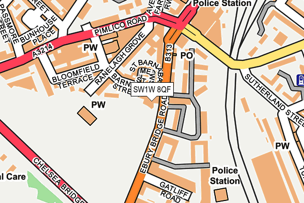 SW1W 8QF map - OS OpenMap – Local (Ordnance Survey)