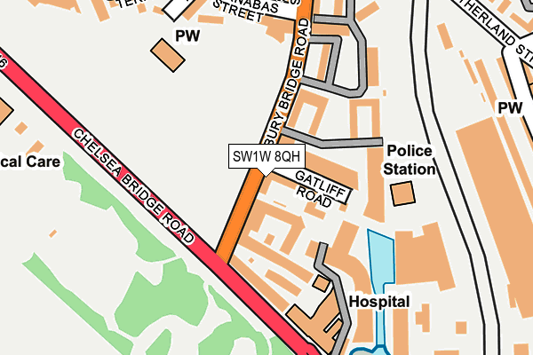 SW1W 8QH map - OS OpenMap – Local (Ordnance Survey)