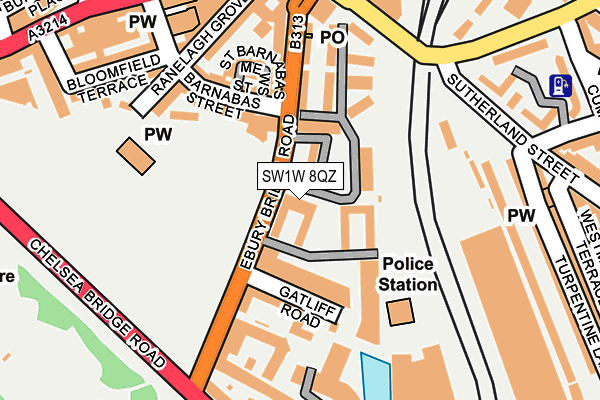 SW1W 8QZ map - OS OpenMap – Local (Ordnance Survey)
