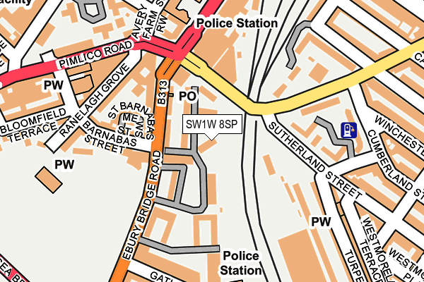 SW1W 8SP map - OS OpenMap – Local (Ordnance Survey)