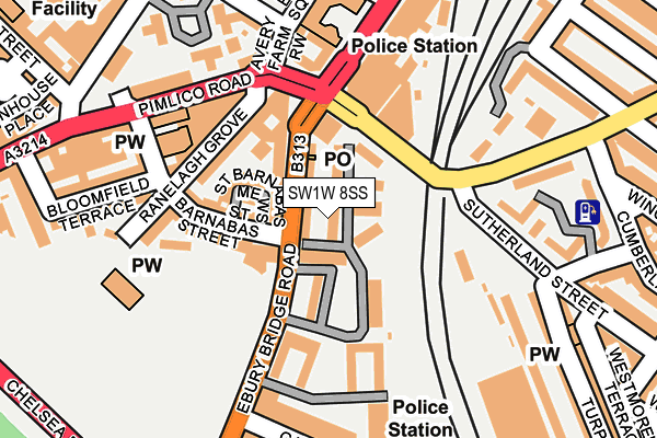 SW1W 8SS map - OS OpenMap – Local (Ordnance Survey)