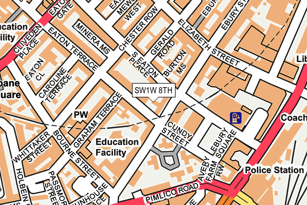 SW1W 8TH map - OS OpenMap – Local (Ordnance Survey)
