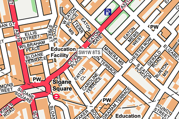 SW1W 8TS map - OS OpenMap – Local (Ordnance Survey)