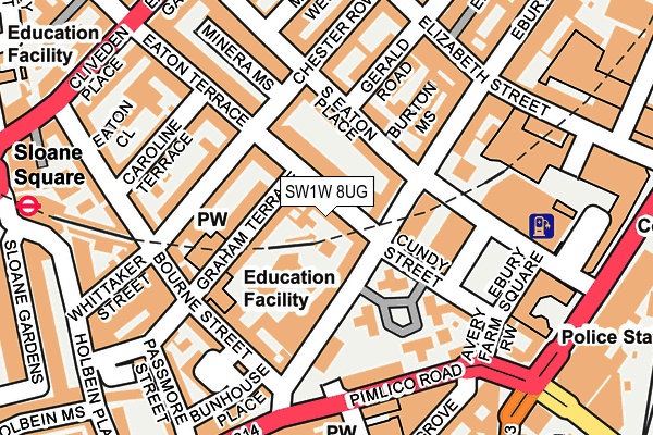SW1W 8UG map - OS OpenMap – Local (Ordnance Survey)