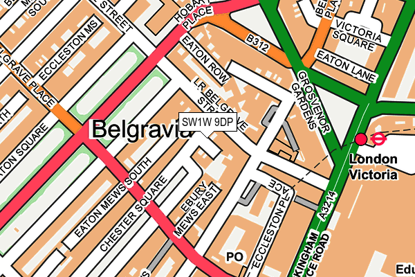 SW1W 9DP map - OS OpenMap – Local (Ordnance Survey)