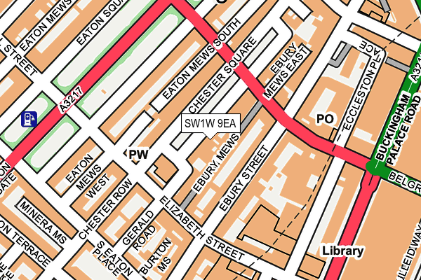 SW1W 9EA map - OS OpenMap – Local (Ordnance Survey)