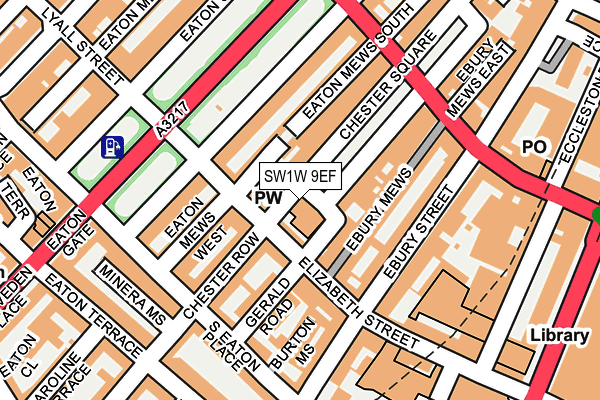 SW1W 9EF map - OS OpenMap – Local (Ordnance Survey)