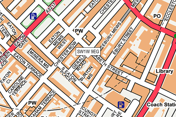 SW1W 9EG map - OS OpenMap – Local (Ordnance Survey)