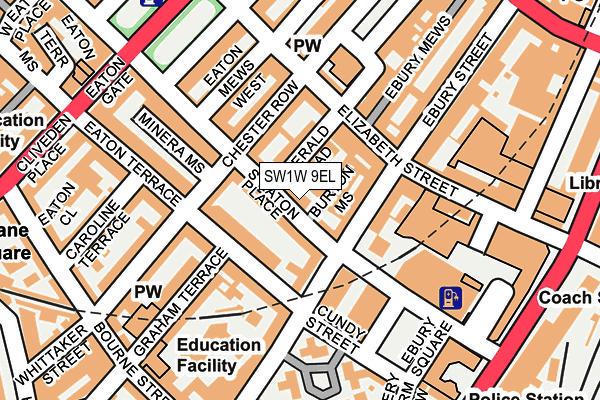 SW1W 9EL map - OS OpenMap – Local (Ordnance Survey)