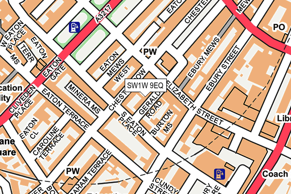 SW1W 9EQ map - OS OpenMap – Local (Ordnance Survey)