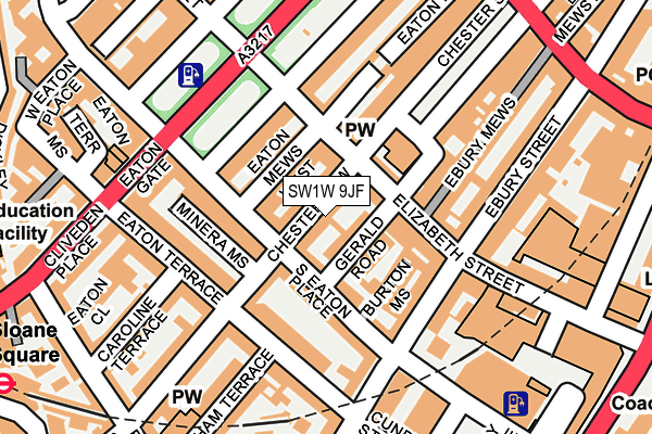 SW1W 9JF map - OS OpenMap – Local (Ordnance Survey)