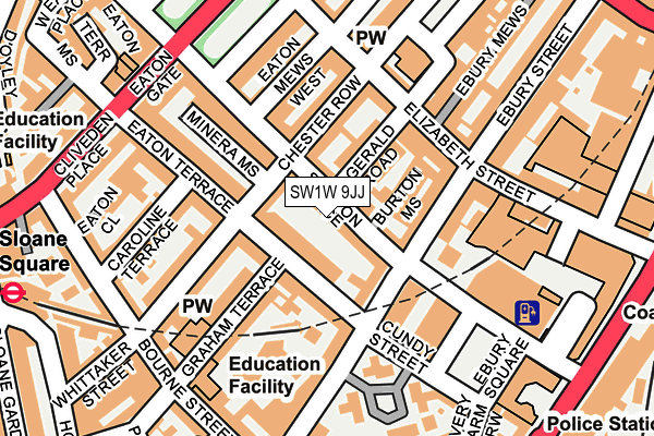 SW1W 9JJ map - OS OpenMap – Local (Ordnance Survey)