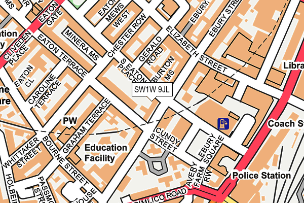 SW1W 9JL map - OS OpenMap – Local (Ordnance Survey)