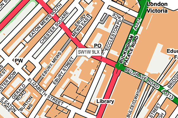 SW1W 9LX map - OS OpenMap – Local (Ordnance Survey)