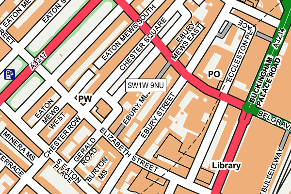 SW1W 9NU map - OS OpenMap – Local (Ordnance Survey)