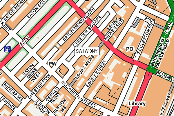 SW1W 9NY map - OS OpenMap – Local (Ordnance Survey)