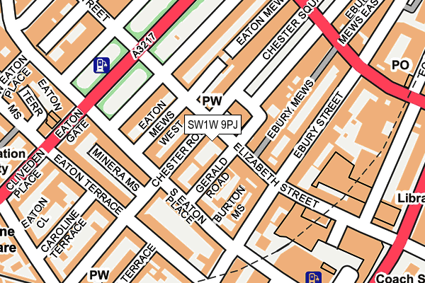 SW1W 9PJ map - OS OpenMap – Local (Ordnance Survey)
