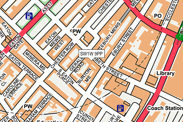 SW1W 9PP map - OS OpenMap – Local (Ordnance Survey)