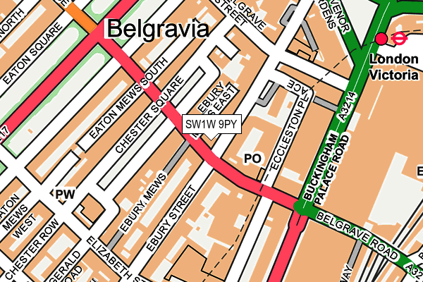 SW1W 9PY map - OS OpenMap – Local (Ordnance Survey)