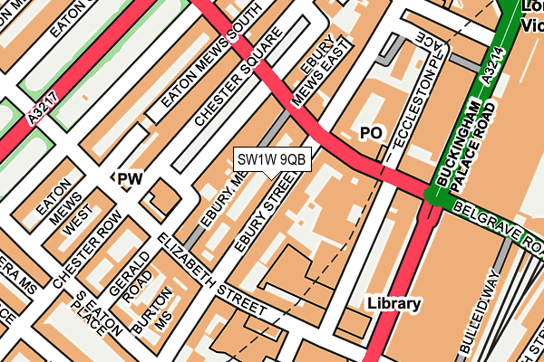 SW1W 9QB map - OS OpenMap – Local (Ordnance Survey)