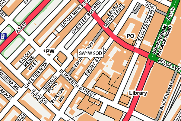 SW1W 9QD map - OS OpenMap – Local (Ordnance Survey)