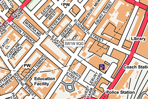 SW1W 9QG map - OS OpenMap – Local (Ordnance Survey)
