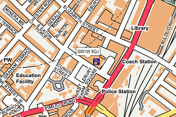 SW1W 9QJ map - OS OpenMap – Local (Ordnance Survey)