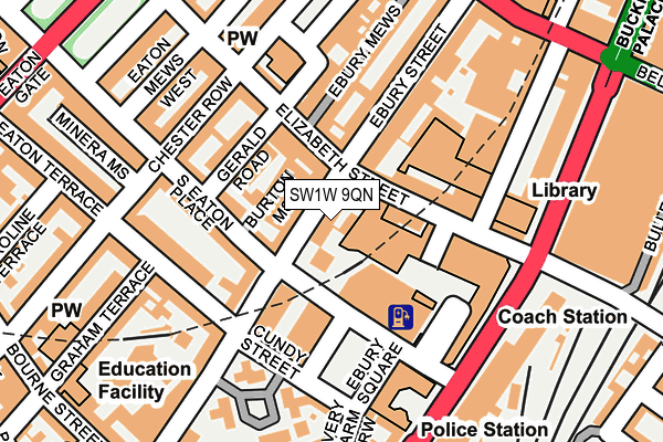 SW1W 9QN map - OS OpenMap – Local (Ordnance Survey)