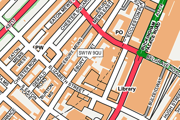 SW1W 9QU map - OS OpenMap – Local (Ordnance Survey)