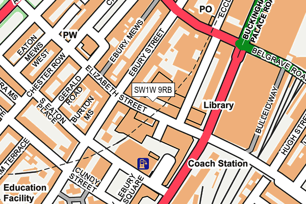 SW1W 9RB map - OS OpenMap – Local (Ordnance Survey)