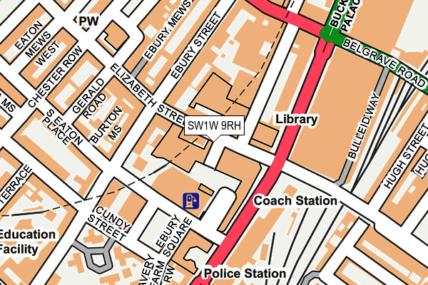 SW1W 9RH map - OS OpenMap – Local (Ordnance Survey)