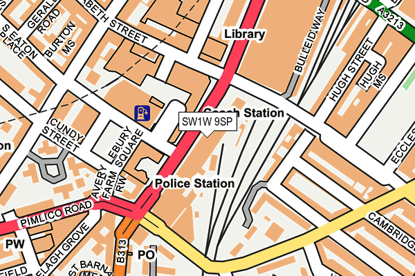 SW1W 9SP map - OS OpenMap – Local (Ordnance Survey)