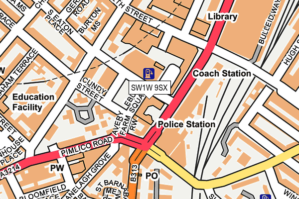 SW1W 9SX map - OS OpenMap – Local (Ordnance Survey)