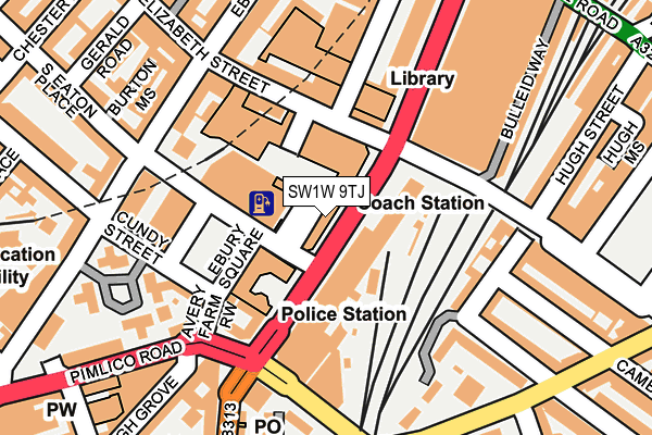 SW1W 9TJ map - OS OpenMap – Local (Ordnance Survey)