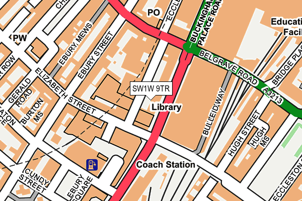 SW1W 9TR map - OS OpenMap – Local (Ordnance Survey)