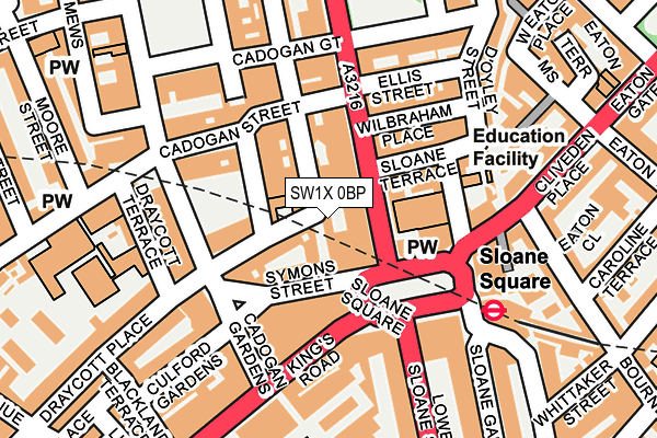 SW1X 0BP map - OS OpenMap – Local (Ordnance Survey)