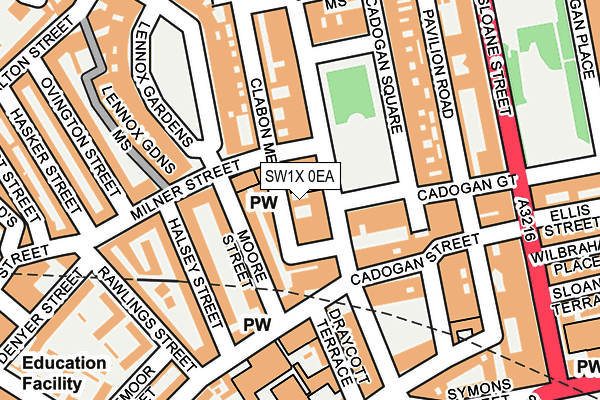 SW1X 0EA map - OS OpenMap – Local (Ordnance Survey)